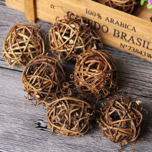 天然花艺摆放土茯藤装饰球佳品