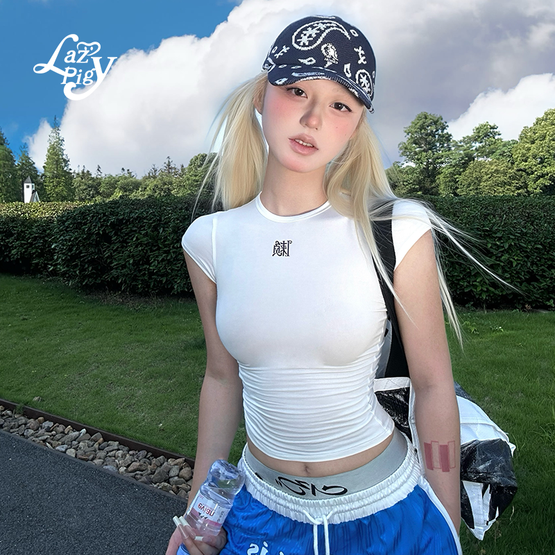 修身短款显瘦T恤甜辣少女