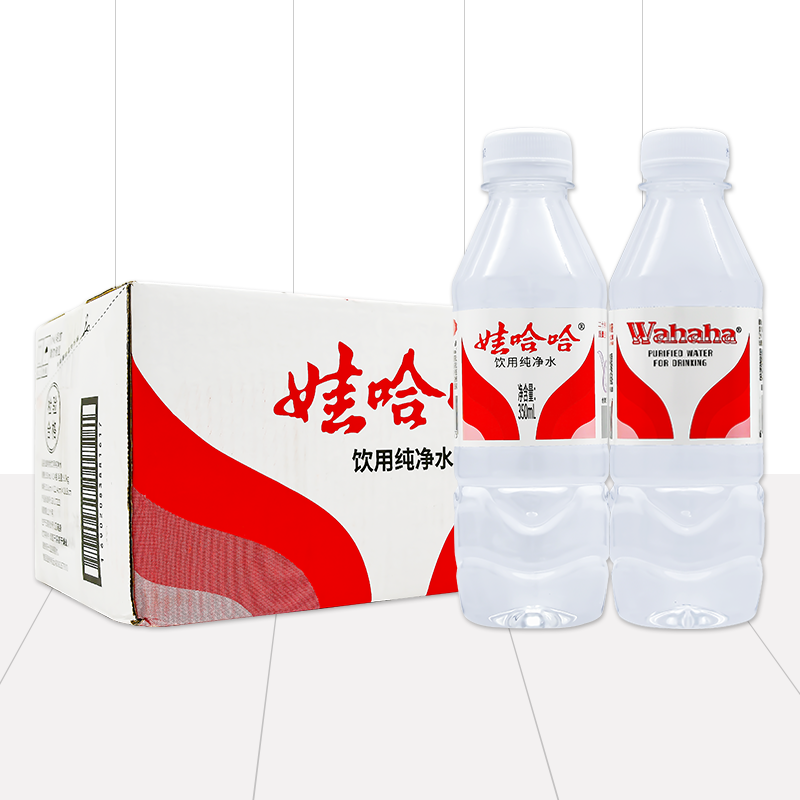 娃哈哈饮用水纯净水350ml*24瓶整箱装非矿泉水办公家庭专用饮用水