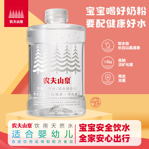 农夫山泉天然水适合婴幼儿1L12瓶