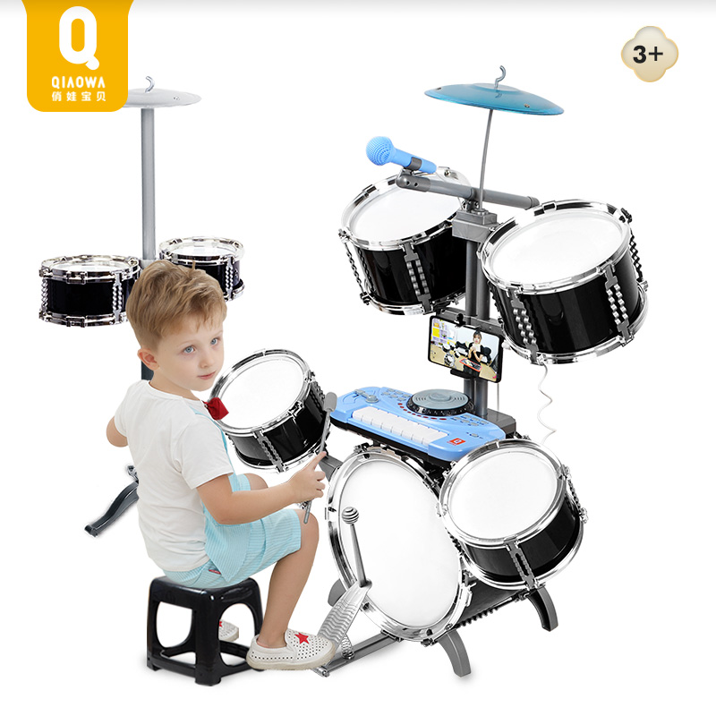 俏娃架子鼓初学者儿童爵士鼓玩具入门1-3-6岁宝宝敲打鼓乐器男孩-封面