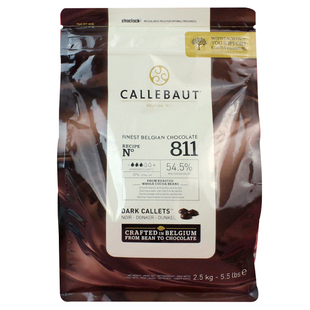 烘焙比利时原装进口CALLEBAUT嘉利宝54.5%可可黑巧克力豆2.5KG