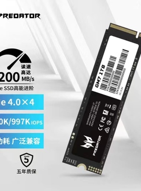 宏碁掠夺者GM7/GM7000 1T/2T /4TB M2NVMESSD固态硬盘 PCIe4.0m.2