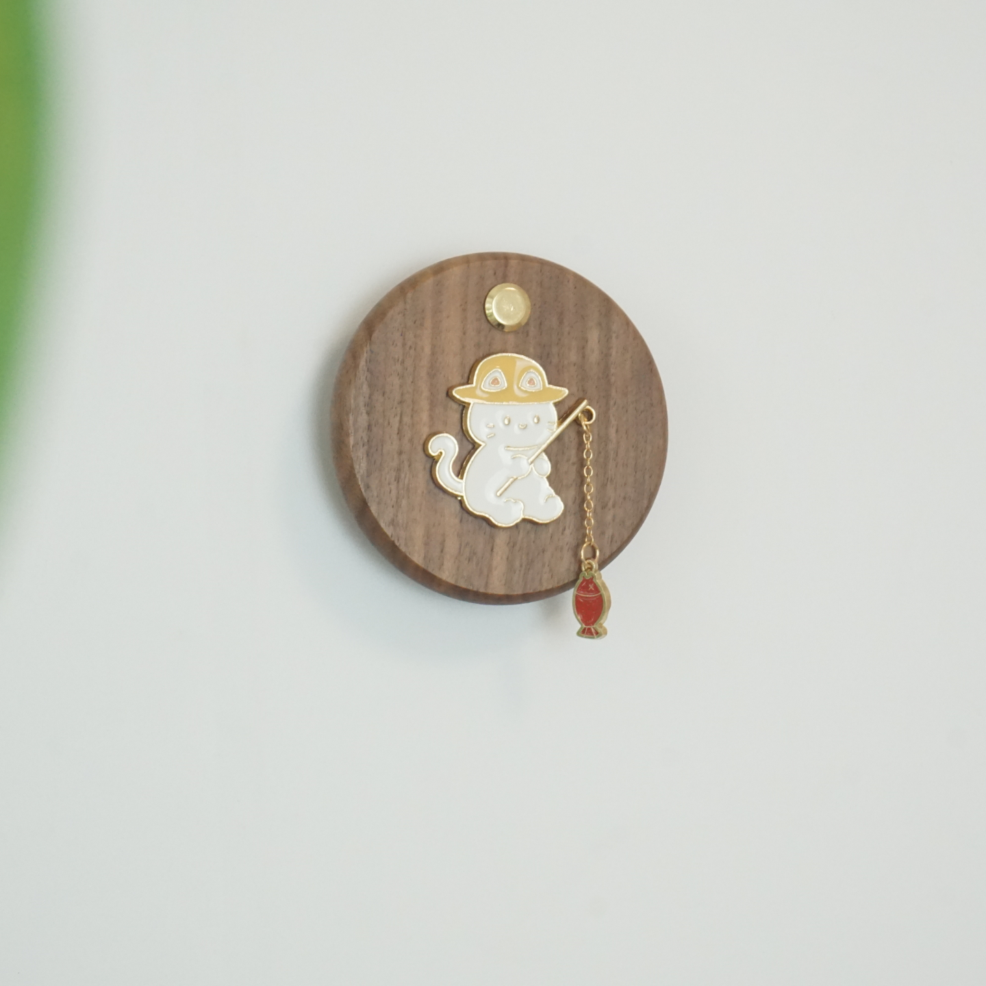 入户门防盗门猫眼遮挡盖实木卡通