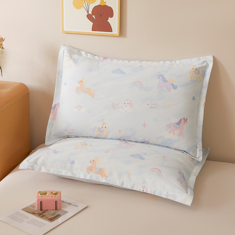 儿童女孩独角兽幼儿园全棉枕头套40x60纯棉卡通枕套30x50cm35x55,床上用品,枕套,淘宝优惠券,粉丝福利购,淘宝优惠卷
