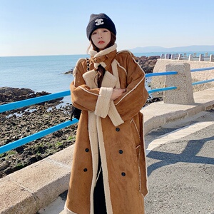 主推款现货买家秀已更羊羔毛皮毛一体中长款2C282-8836P180K268图片