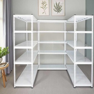 家用90度L型转角货架多层置物架货物架落地仓库储物架展示收纳架