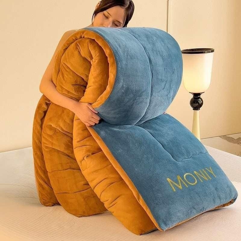 双拼羊羔绒冬被厚被子绒棉被保暖家用被子芯双人褥子冬天加厚加被,床上用品,棉花被,淘宝优惠券,粉丝福利购,淘宝优惠卷