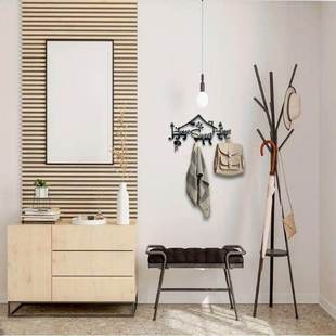 袋玄关衣帽 家现代金属衣帽架壁挂式 大 家甜蜜 1pc