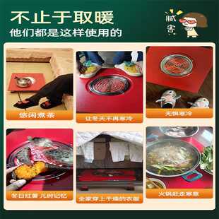 烤火炉家用取暖电炉子取暖器节能电火盆电烤炉小型多功能电热炉