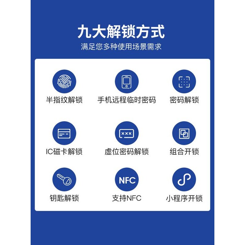 慕尼森指纹锁家用防盗门入户锁密码锁品牌智能门锁门锁电子通用型