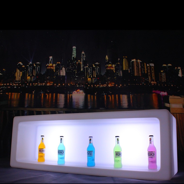 潮流个性 LED发光塑料冰桶 红酒冰桶 多功能夜光花盆 滚塑茶几