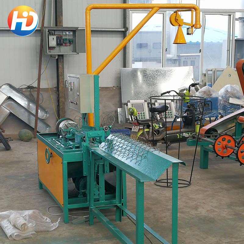 安平豪迪厂家供应螺旋丝手扶穿网勾花网机半自动勾花网机机械钢丝