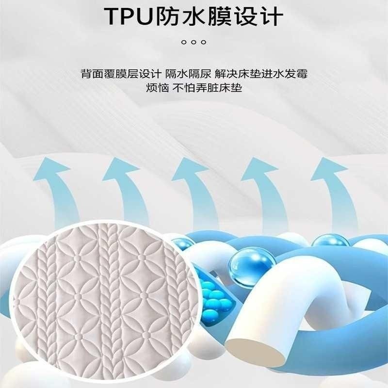 A类母婴级抗菌防螨床垫透气笠保护水洗夹罩隔床尿防水棉棉,床上用品,床罩,淘宝优惠券,粉丝福利购,淘宝优惠卷