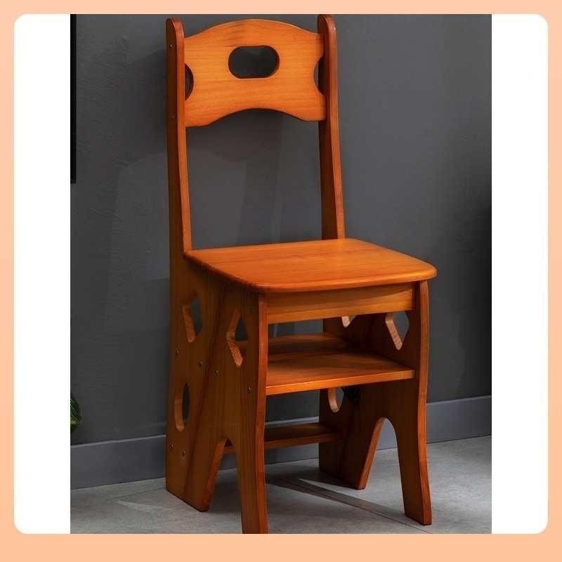 ⇝实木梯椅家用梯子其凳椅子登高两用踏板楼梯梯折叠多功能室内,住宅家具,梯凳,淘宝优惠券,粉丝福利购,淘宝优惠卷