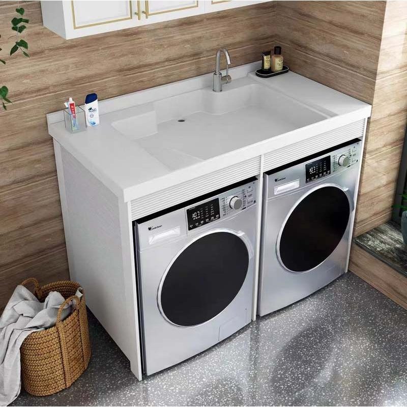 2I铝合金阳台烘洗双机位洗衣柜台上盆滚筒洗衣机烘干机一体柜组合,家装主材,洗衣机柜,淘宝优惠券,粉丝福利购,淘宝优惠卷