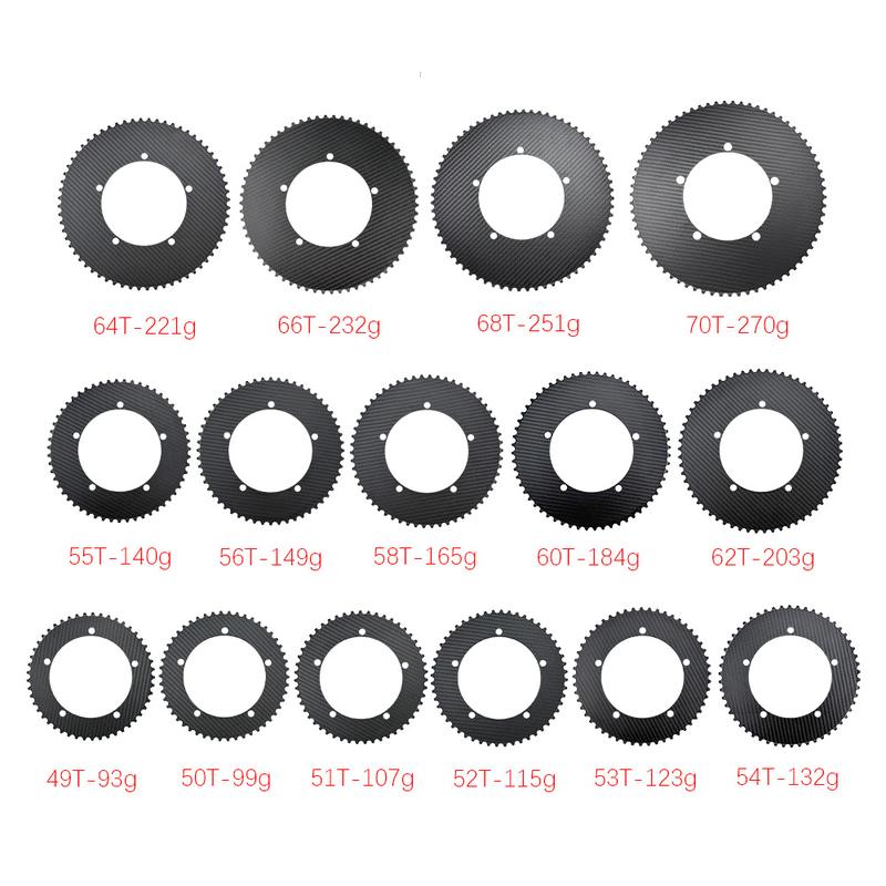 碳纤维轻量化死飞盘片BCD144骑行固定齿轮场地自行车链轮齿盘齿轮