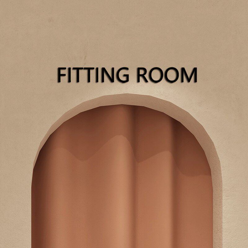新疆包邮美奂服装店试衣间门牌fitting立体挂钩room更衣室提示牌