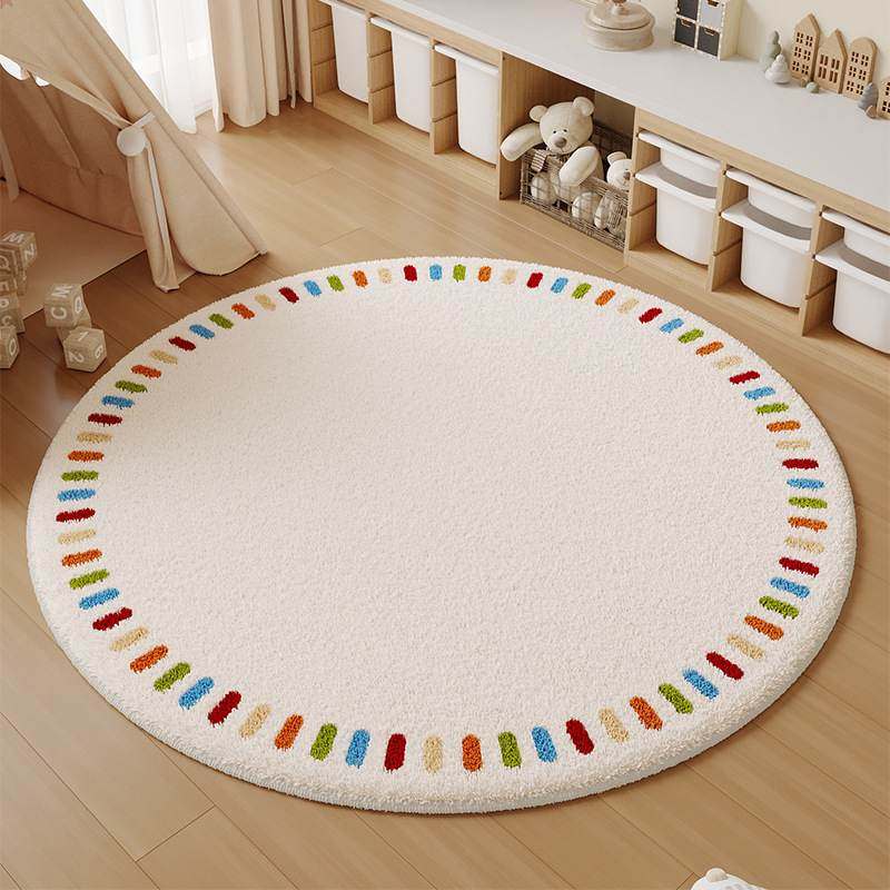 可爱仿羊绒圆形地毯卧室儿童房印花出租屋爬行脚垫卡通垫地毯床边,居家布艺,床边毯,淘宝优惠券,粉丝福利购,淘宝优惠卷