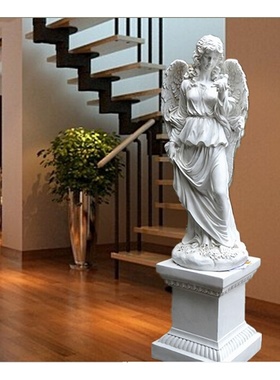欧式女神人物雕塑天使摆件石膏艺术品婚庆路引道具家居花园装饰品