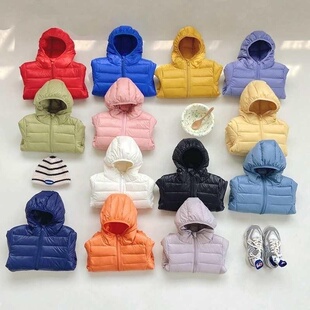 2025新款儿童轻薄羽绒丝服男款男童外套反季女童宝宝中大童冬装潮