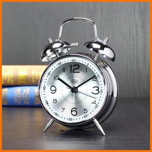 闹钟学生用桌面钟表卧室床头创意时钟儿童闹表打铃大声小型马蹄表