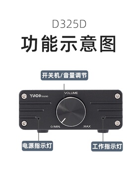 D325D TPA3255 双声道迷你 桌面 电脑 数字功放机