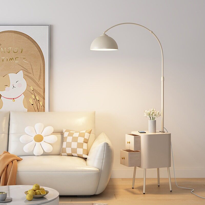 法式奶油风钓鱼灯落地灯感沙发置台灯卧室客厅物艺术旁边茶几高级