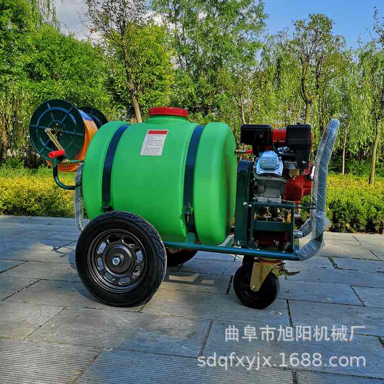 园林160升推车式打药机果园汽油高压喷雾器苗圃绿化拉管式喷洒机