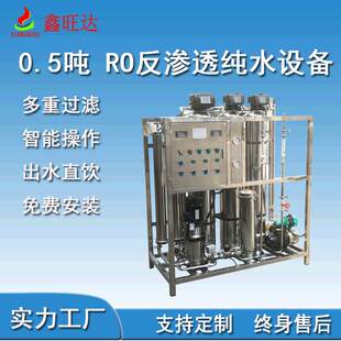 0.5吨实验室用去离子纯水机医用净水机不锈钢RO反渗透纯水设备
