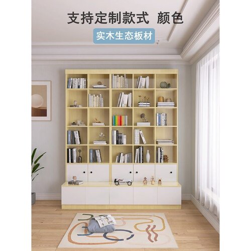 书柜一体整墙墙壁客厅置物放式轻奢靠墙卡座格子柜到顶共享