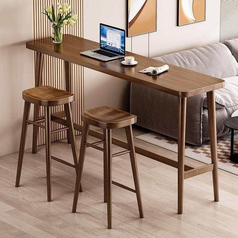 北欧实木吧台家用客厅餐桌隔断桌简约阳台靠墙长条桌高脚桌椅民宿,商业/办公家具,酒吧台,淘宝优惠券,粉丝福利购,淘宝优惠卷