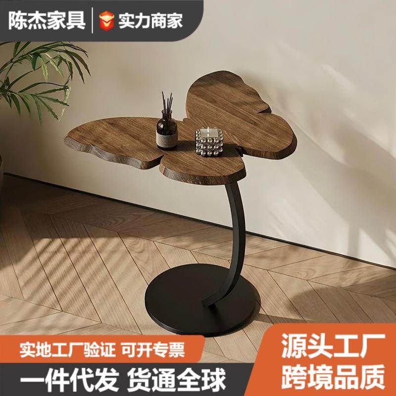 奶油风蝴蝶边几小柜客厅移动沙发茶几简约边卧室床头法式创意桌子,住宅家具,床边桌,淘宝优惠券,粉丝福利购,淘宝优惠卷