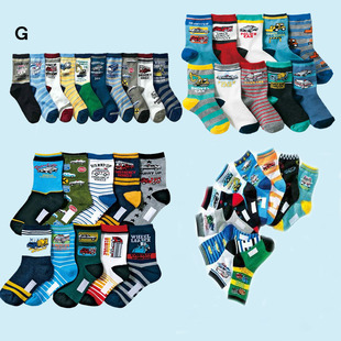 清仓特价儿童袜子春秋棉袜卡通恐龙汽车男女童中筒袜日系中大童袜