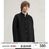 通勤 CAKUNTA 天丝羊毛双面呢外套 新中式 儒雅 国风玉石盘扣