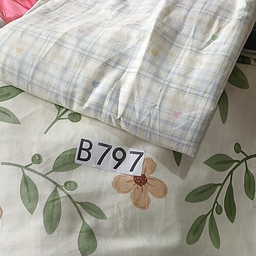 B797纯棉斜纹加裸棉加四件套被套2*2.3床单2.6*2.3枕套一对