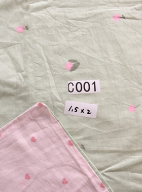 c001纯棉斜纹被罩1.5*2米微瑕e,有跑板