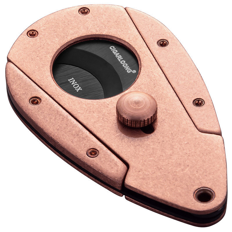 CIGARLOONG茄龙雪茄剪雪茄刀不锈钢旅行便携式双刃磨砂礼盒包装