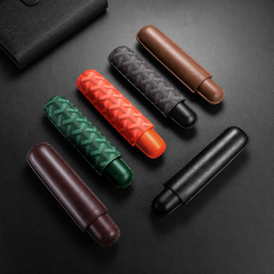 CIGARLOONG茄龙雪茄套方便携带贴合保湿 24DT 牛皮革面料雪茄套CH