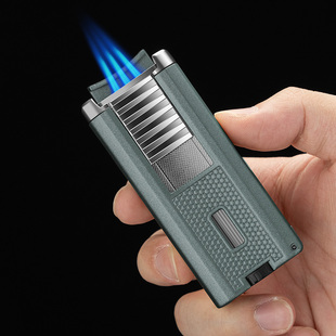 茄龙雪茄打火机强悍三火四合一通针烟托开孔器多功能火机CB-24GY2