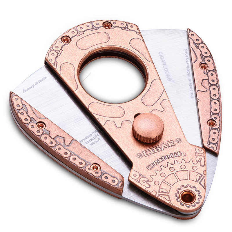 雪茄剪刀不锈钢旅行便携式锋利刀刃雪茄烟刀精美礼盒包装