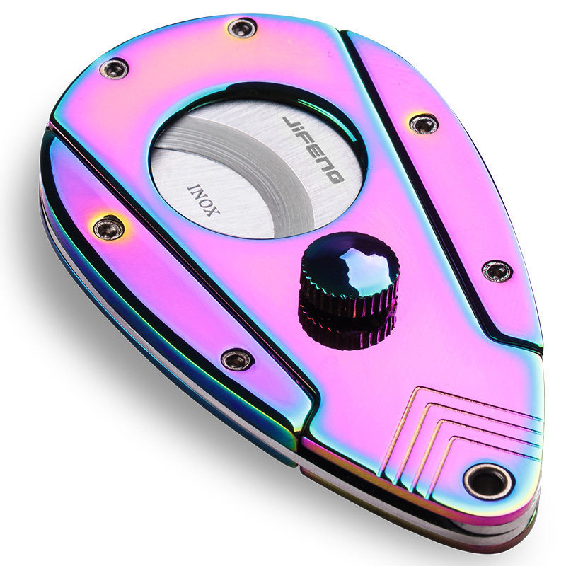 CIGARLOONG茄龙雪茄剪刀不锈钢流光幻色锋利雪茄剪礼盒包装