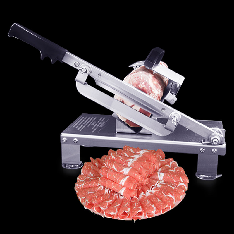 贝莱特家用304不锈钢羊肉卷切片机手动小型肥牛烤肉冻肉片刨肉机