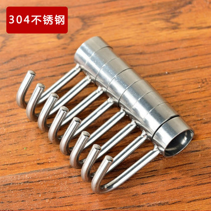 304不锈钢套钩串钩S钩置物架搭配挂钩子孔径20mmS型钩子挂件