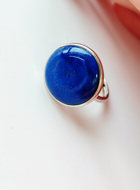 老矿青金石显白可调女戒