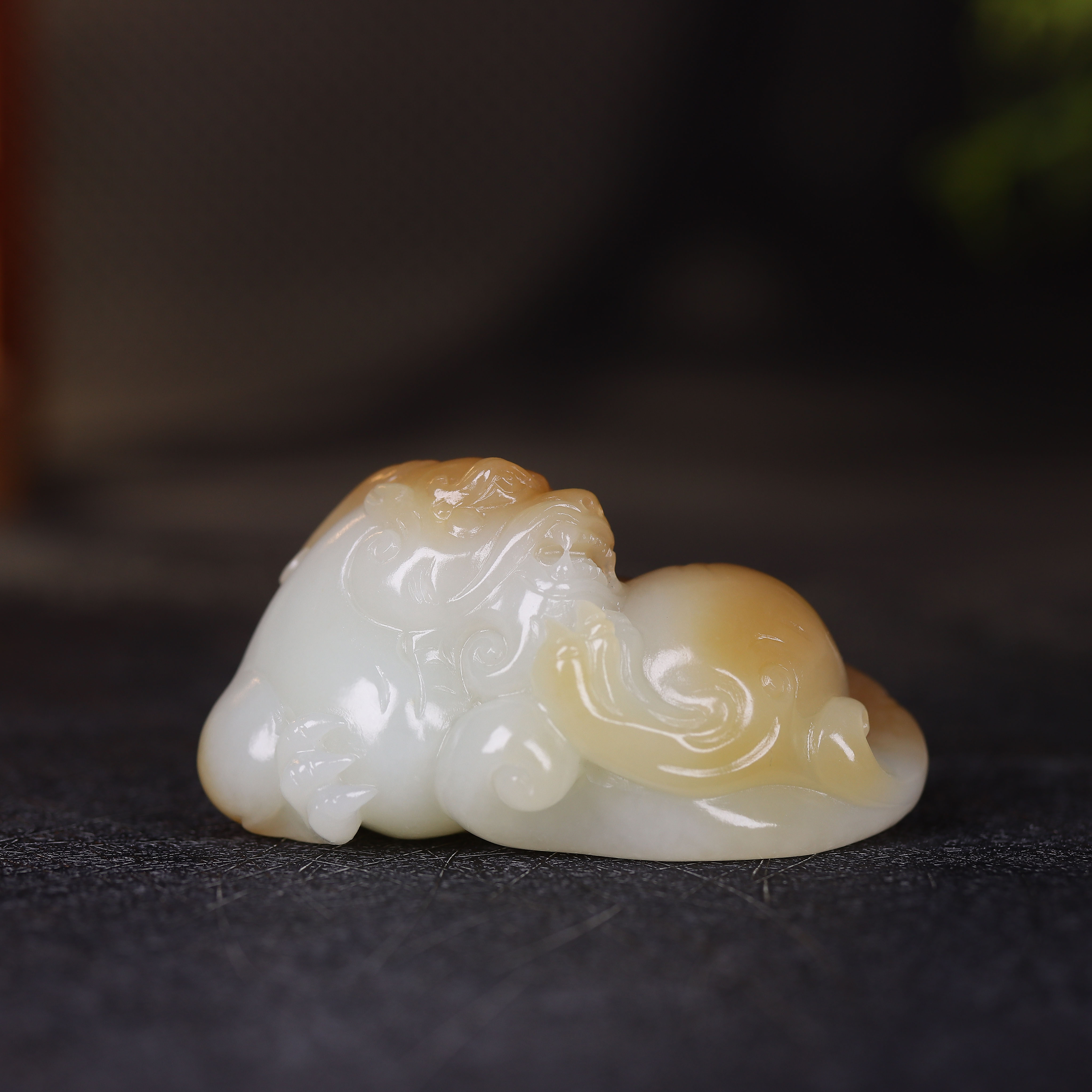 (古晨珠宝)  新疆和田玉糖白玉貔貅挂件吊坠玉坠招财进宝51g