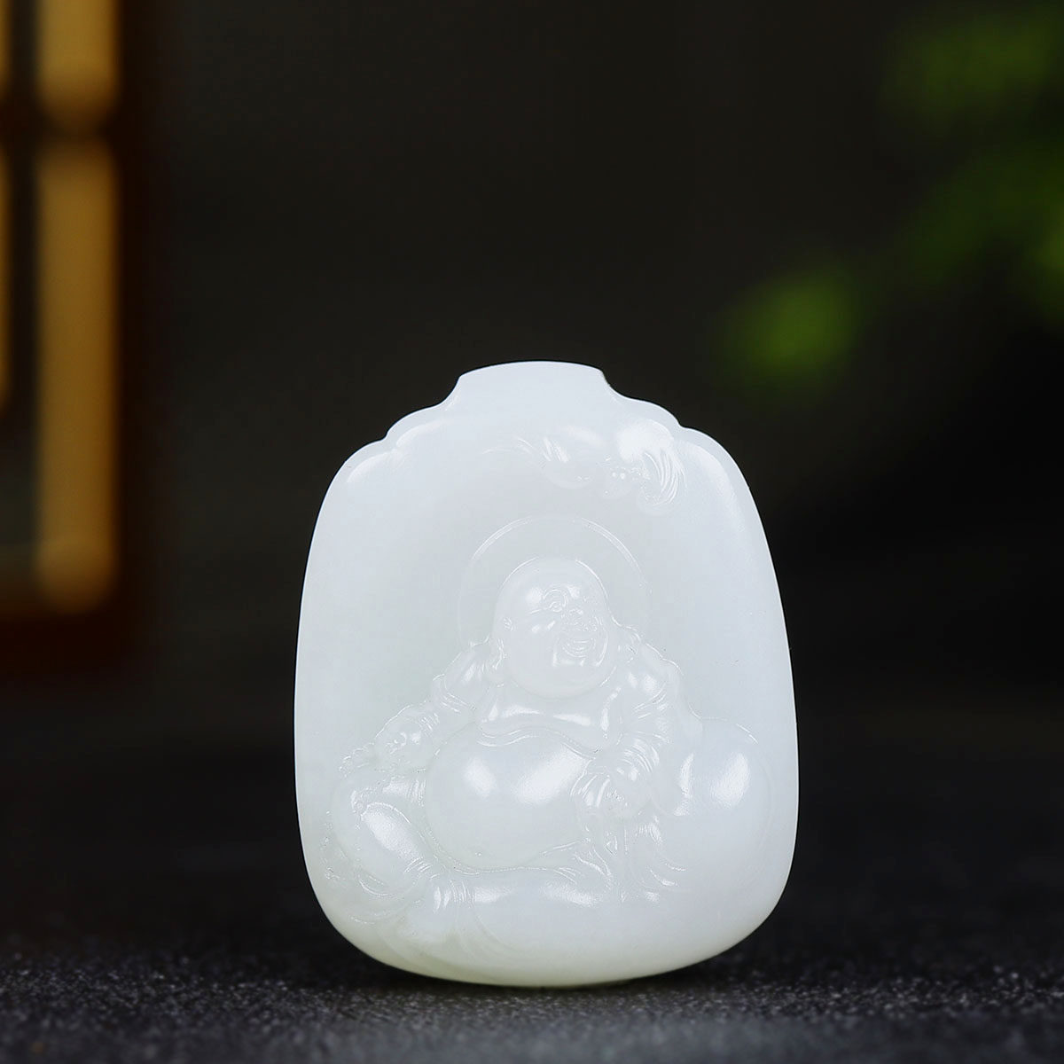 （古晨珠宝）新疆和田玉白玉弥勒佛挂件玉牌吊坠玉坠34g,珠宝/钻石/翡翠,颈饰,淘宝优惠券,粉丝福利购,淘宝优惠卷