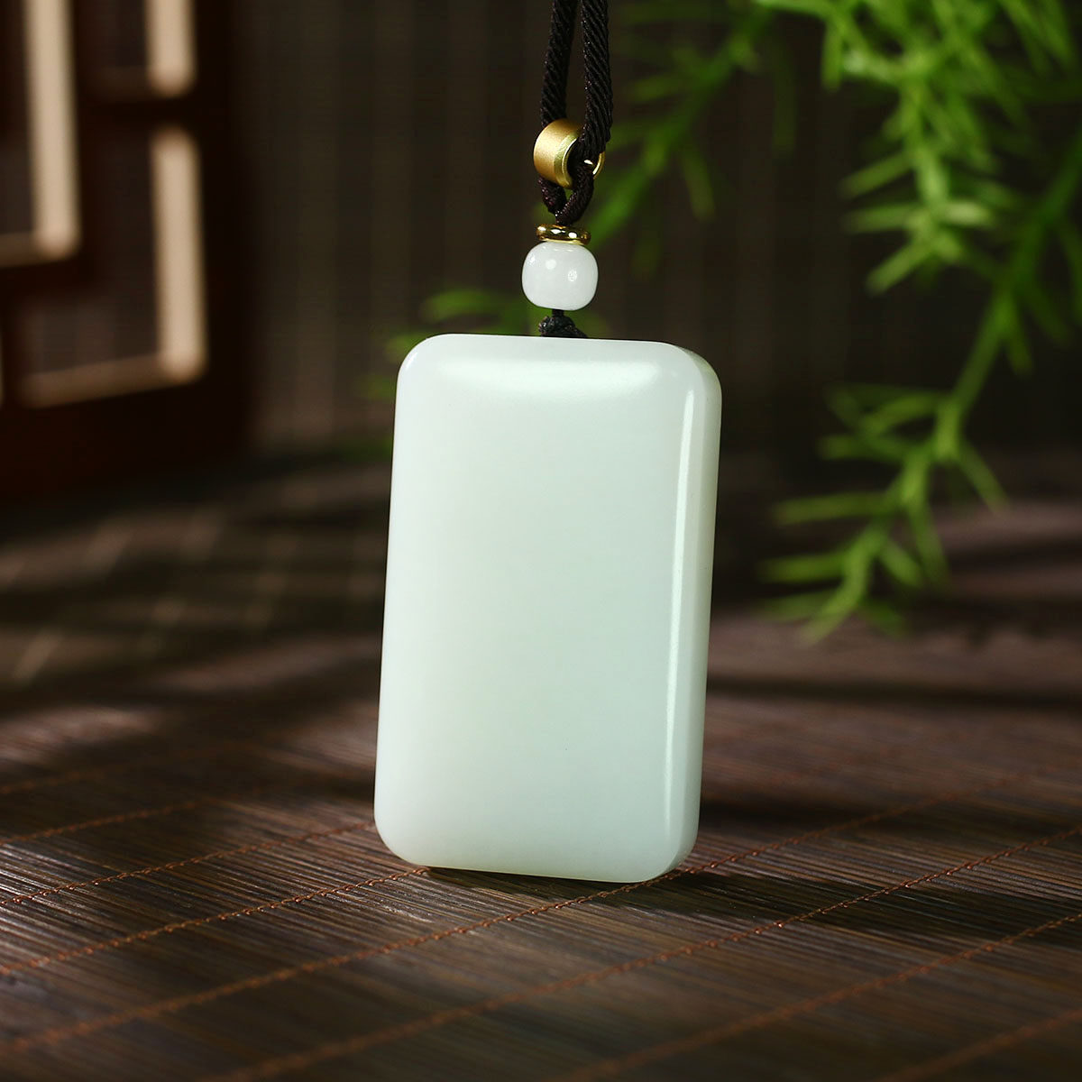(不议价)新疆和田玉白玉无事牌挂件玉牌润玉缘吊坠平安如意78g