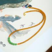 不议价润玉缘和田玉糖玉碧玉设计款 4mm七星项链妈妈链12g