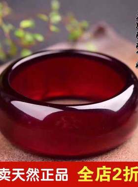 正宗血珀琥珀老蜜蜡手镯手链酒红色血泊手串琥珀原石加宽